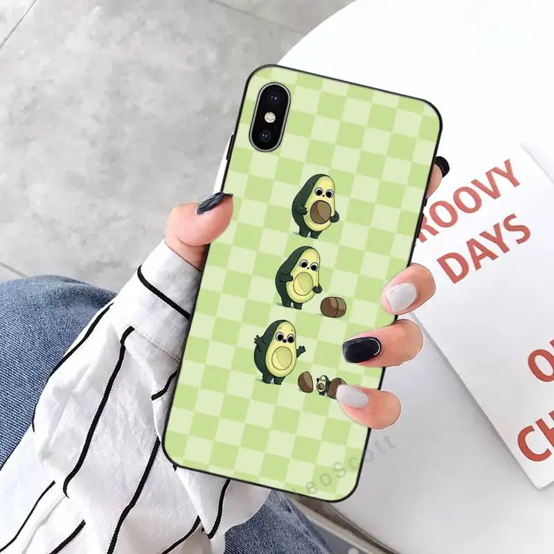 

Avocado cute cartoon fruit Phone Case for iPhone 11 12 mini pro XS MAX 8 7 6 6S Plus X 5S SE 2020 XR