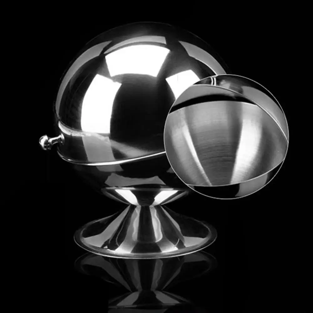 

Stainless Steel Kitchen Spherical Sugar Bowl Seasoning Bottle Spice Tank Can Flip