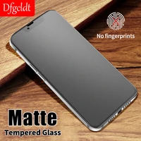 no fingerprint matte frosted tempered glass for iphone x xs max xr 11 pro max 12 pro max 13 pro max mini screen protect film
