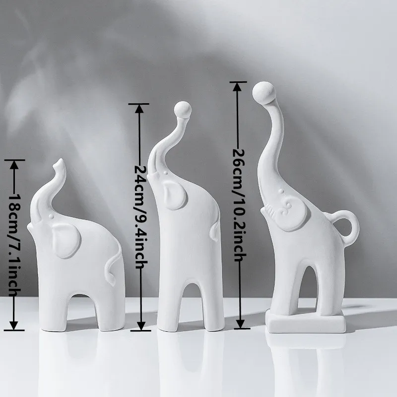 Фигурки животных украшения для дома белые керамические статуи и скульптуры