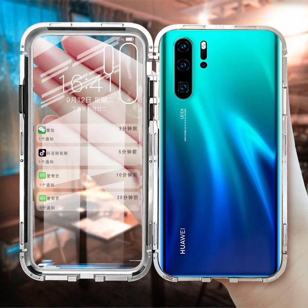 Металлический магнитный адсорбционный чехол для huawei mate 30 20 20X P30 P20 Pro Lite Чехол