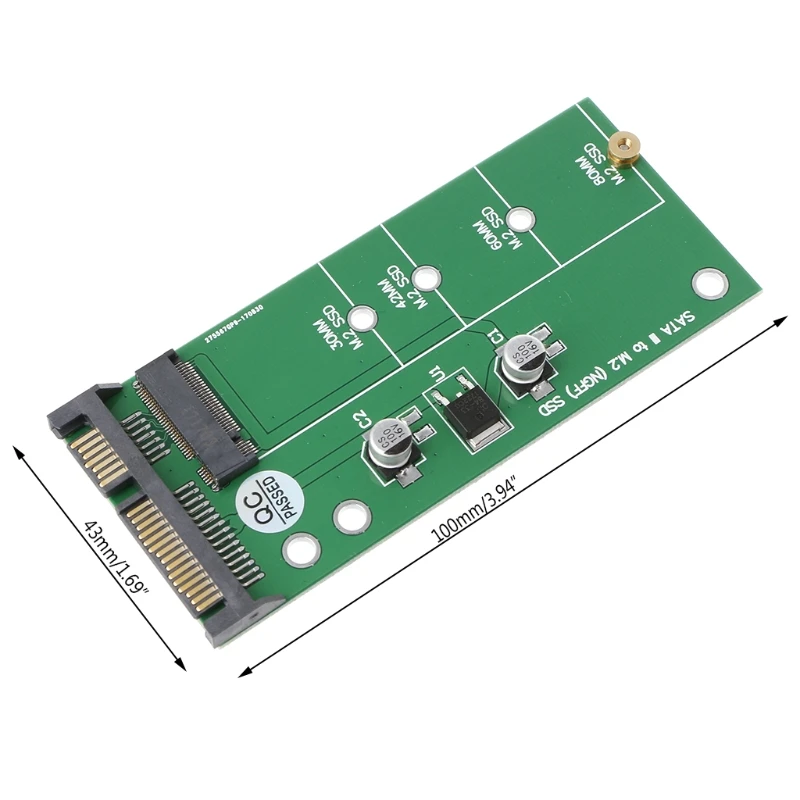 

NGFF M.2 SSD To 2.5" SATA 3 Adapter Card For 30/42/60/80mm M.2 SSD Hard Drive