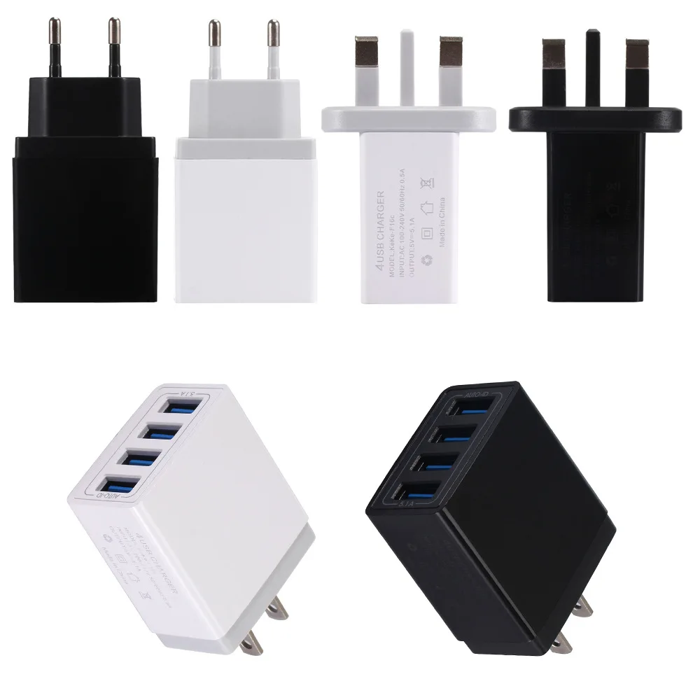 Универсальное зарядное устройство с 4USB портами 5 1 А|Зарядные устройства для