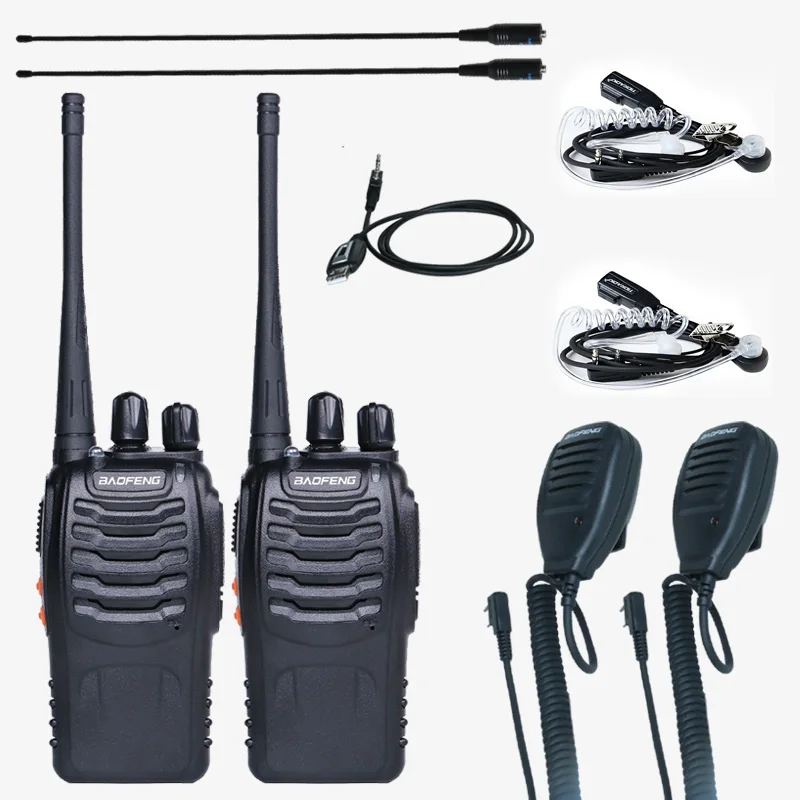 888S-FOUR 2 шт Baofeng 888s портативная двухсторонняя рация 400-470MHz UHF радио Comunicador для baofeng BF-888S - Цвет: 888S-FOUR
