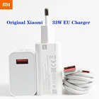 Быстрое зарядное устройство для Xiaomi, 33 Вт, EU Turbo Charge 5A, кабель типа C для Mi 10 10T Lite 11 POCO X3 NFC Redmi K30 K40 Note 10 Pro 9