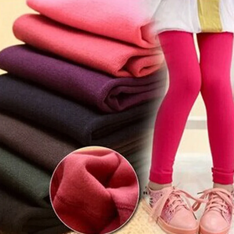 Kidlove хлопковые утолщенные Стрейчевые леггинсы с эластичной резинкой на талии для девочек узкие брюки бархатные теплые леггинсы одежда из хлопка штаны для девочек