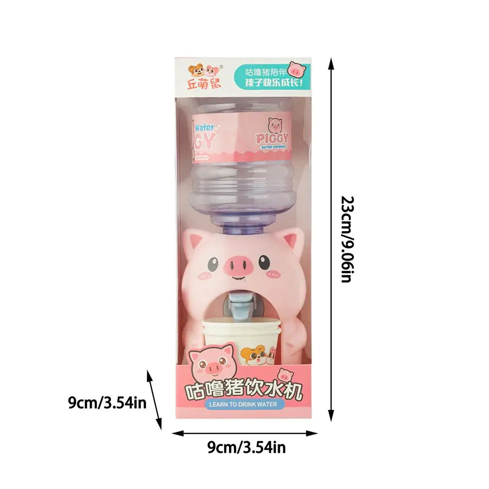 

Mini Water Dispenser Cute Cold/Warm Water Juice Milk Drinking Fountain Simulation Cartoon Frog Pig Kitchen Toy for Children Gift
