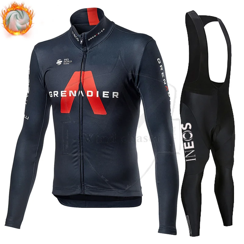 

Новинка 2022 г., зимняя флисовая трикотажная кофта с длинным рукавом Ineos для велоспорта, быстросохнущая одежда для езды на открытом воздухе, тр...