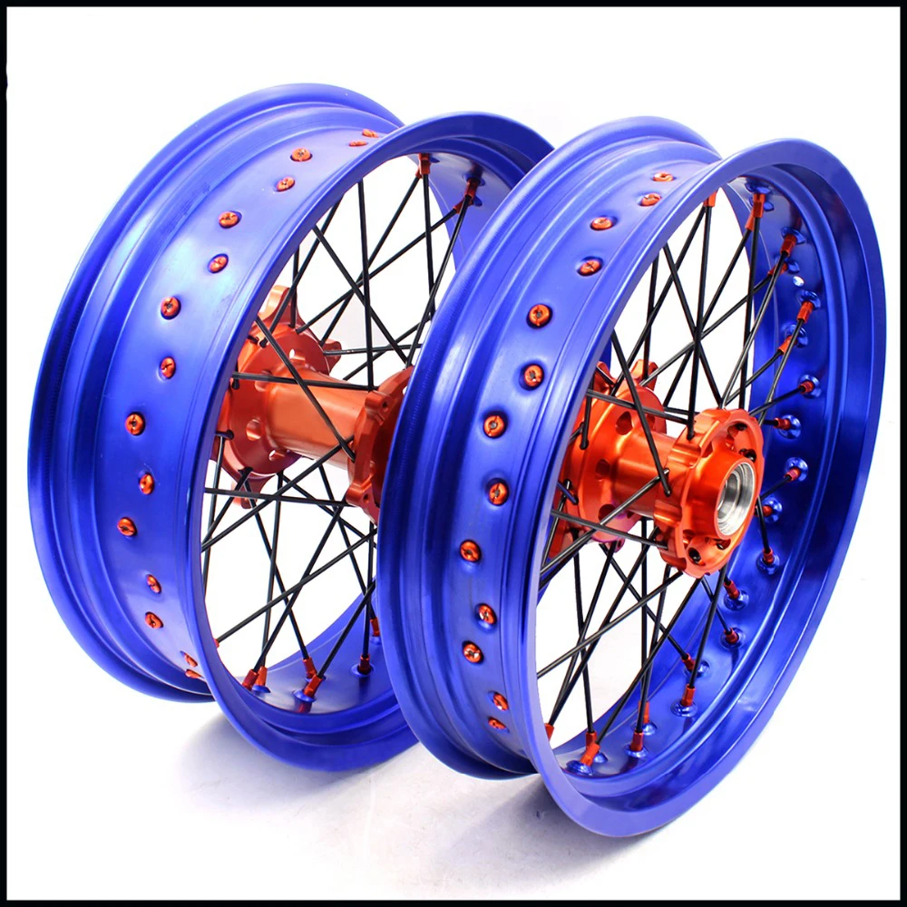 3 5/5 0 17IN. Supermoto колеса Supermotard обод набор для KTM EXC EXCF XC XCW XCF SX SXF 125 250 350 450 530 300 150 200