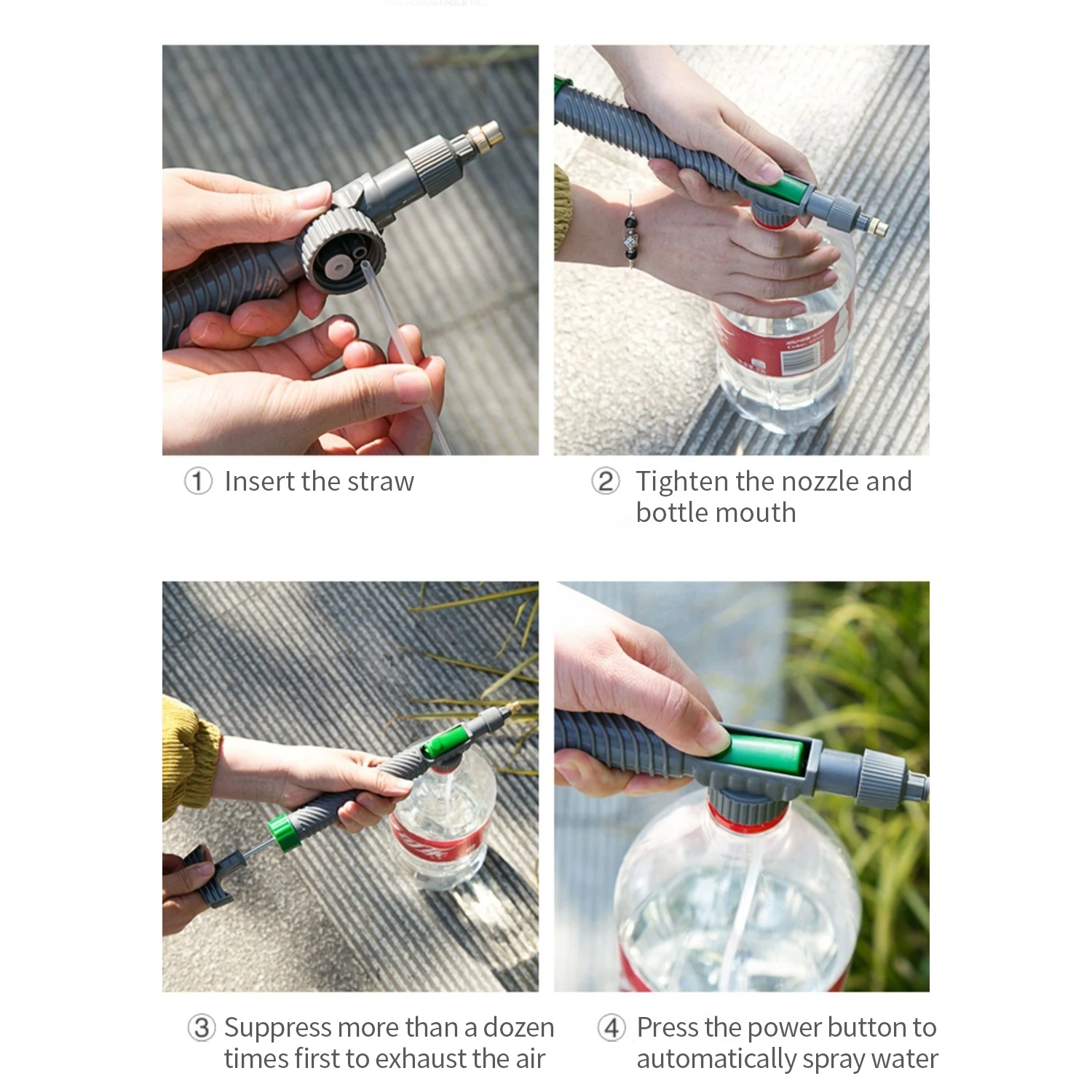 Садовый распылитель для бутылок с водой регулируемая спиральная насадка