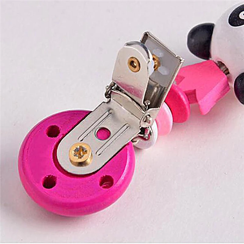 

Baby Pacifier Clip Chain Hand Made Infant Boys Girls Cute Panda Letter Toy Teether Pacifier Chain Holder Baby Nipple Feeding