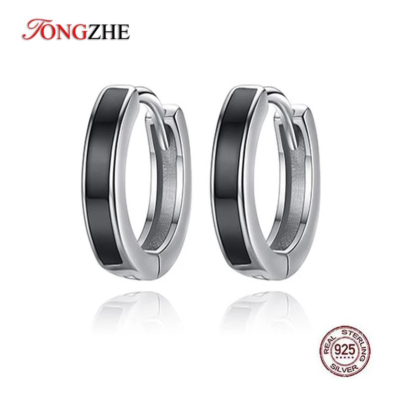 Серьги-кольца женские круглые из серебра 925 пробы с фианитом | Украшения и