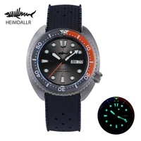 heimdallr srp777 mens dive watch sapphire glass nh36 automatic movement 200m water resistant c3 luminous waffle rubber strap