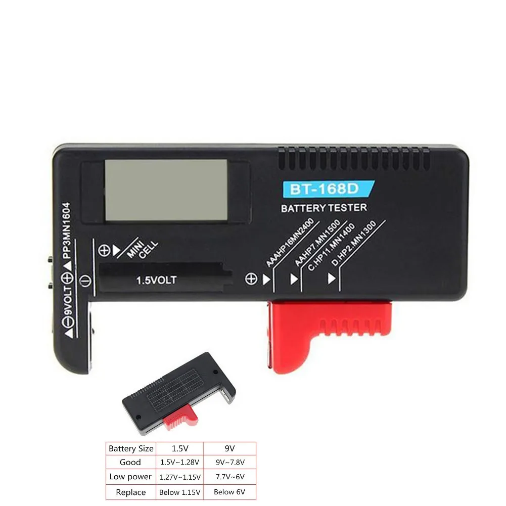 Цифровой тестер батареи BT168D портативный емкости и точечного напряжения |