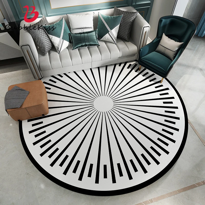 

Bubble Kiss Round Carpets For Bedroom Abstract Geometric Pattern Living Room Area Rugs Custom Coffee Tables Non-Slip Floor Mat