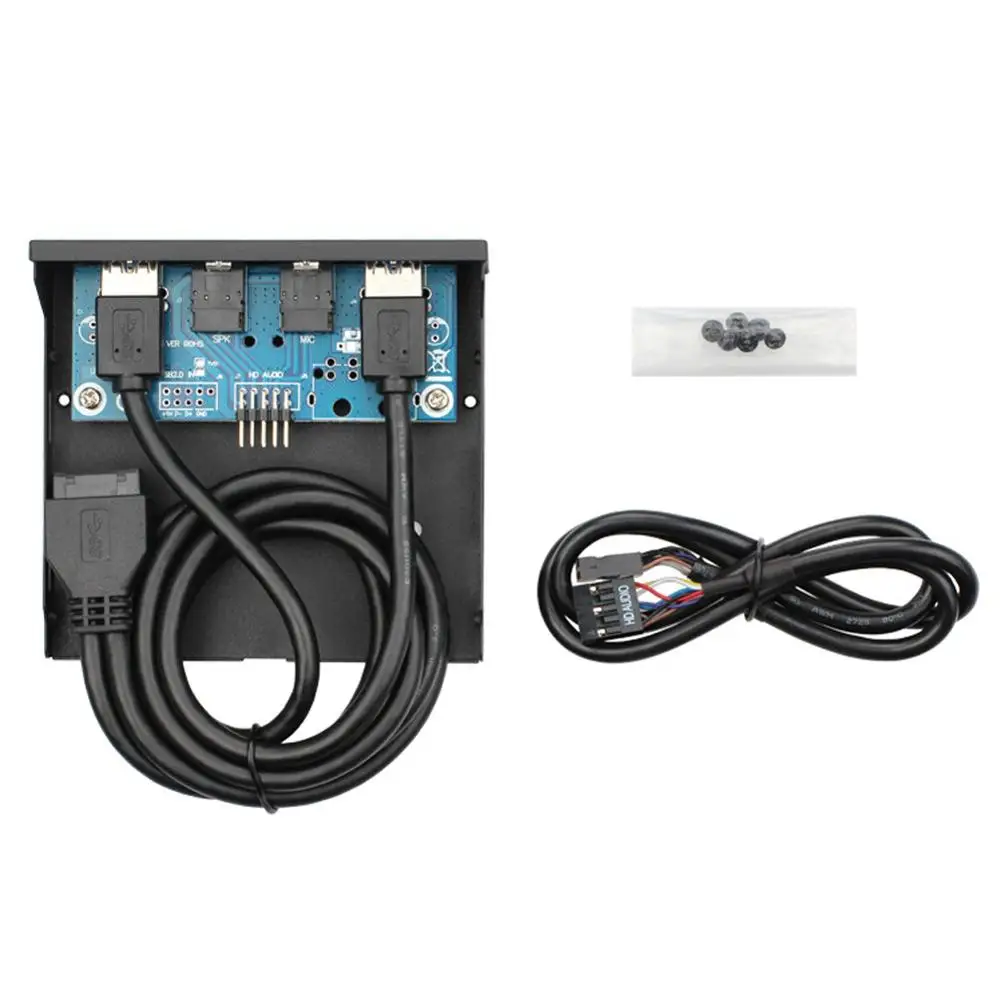 Двойной порт s USB 3 0 5 дюймов металлическая передняя панель Телефон с 1 портом
