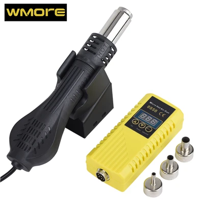 Yellow2 WMORE микро горячий Воздушный пистолет 8858 BGA паяльная станция 700 Вт 220 В тепловой пистолет горячий воздух воздуходувка керамический нагреватель паяльная станция наборы - Цвет: Yellow2