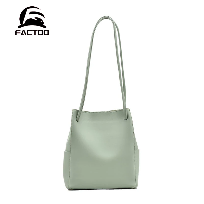 

FACTOO Fashion Female Bucket Bag Girl Single Shoulder Bag Retro Simple Diagonal Bag Korean Version Trend Student Large Capacity