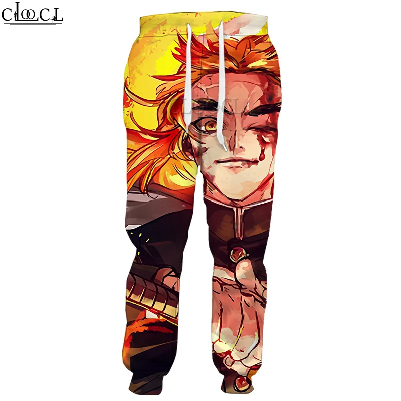 

HX Kimetsu No Yaiba The Movie: Mugen Train Rengoku Kyoujurou Men Women Trousers 3D Print Streetwear Sweatpants Drop Shipping