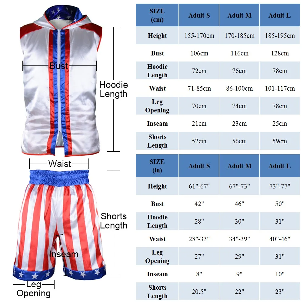 Для Мужчин's бокс костюм Champ боксерский Адонис Джонсон для бокса взрослых