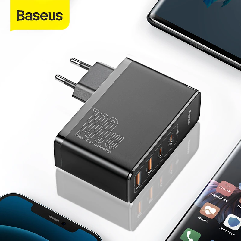 Устройство быстрой зарядки Baseus USB Type-C 100 Вт QC 3 0 PD для iPhone 12 Pro Max 8 Macbook Xiaomi |