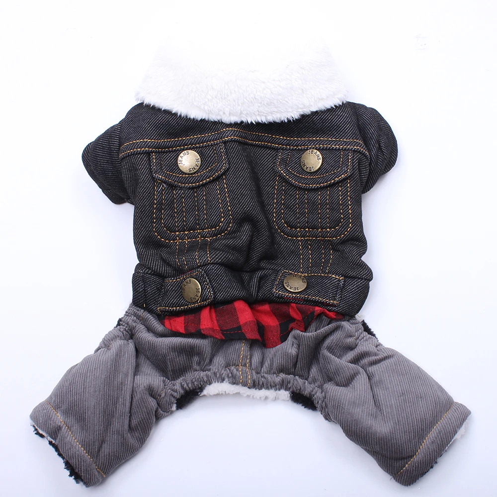 Вельветовое зимнее теплое пальто для собак и кошек Куртка щенков Спортивный