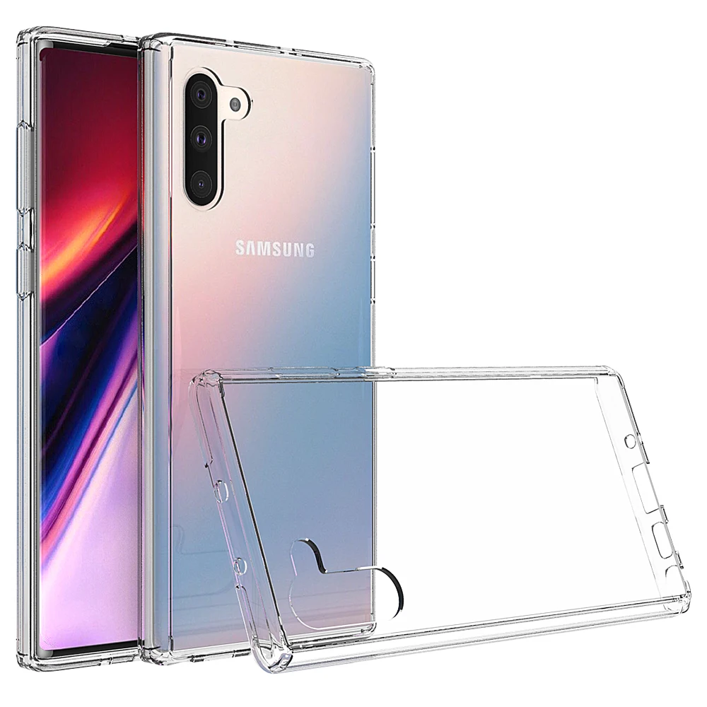 Для samsung Galaxy Note 10 Plus чехол S10 Note 9 8 S9 S8 S10e 5G ударопрочный Жесткий Тонкий чехол для задней панели прозрачный защитный чехол