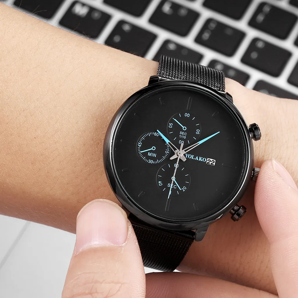 GEMIXI 2019 новый модный дизайн и мужской кварцевый браслет из нержавеющей стали