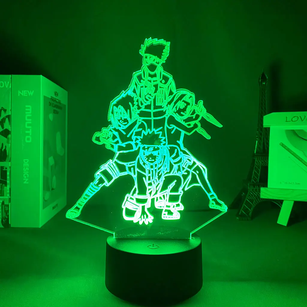 

Anime Lamp Narutoed Avatar kakashi Led Panel Lights Sensor Light Free Shipping For Bedroom Table Lamp