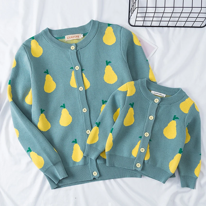 Осенняя одежда для мамы и дочки родителей детей женский свитер девочек