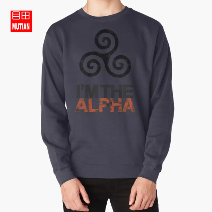 navy-sweatshirt Я альфа-толстовки с капюшоном и свитшоты прочный Чехол teen wolf derek hale альфа-оборотень - Цвет: navy-sweatshirt