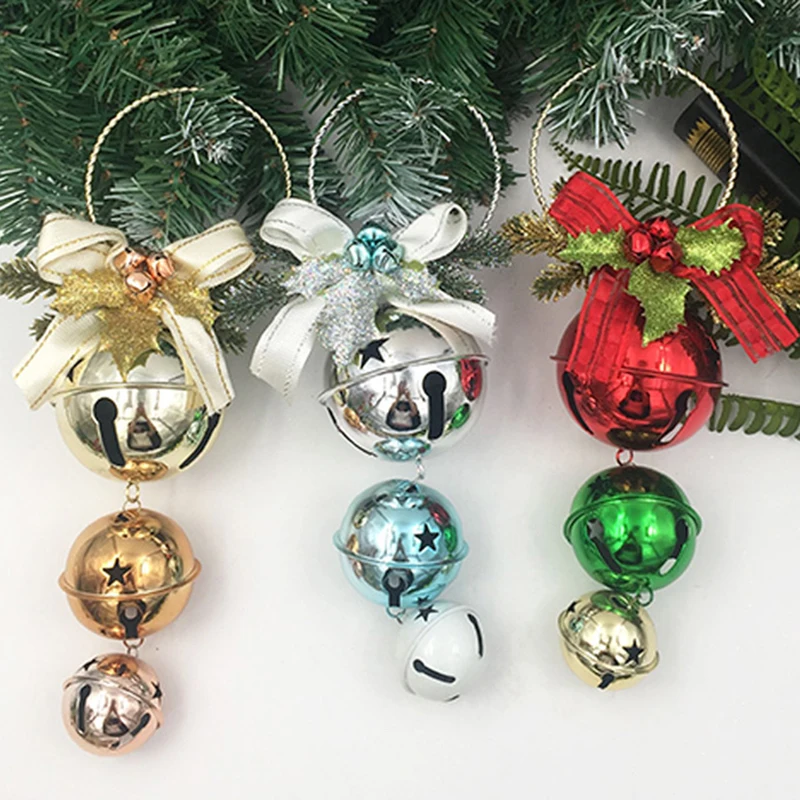 

Christmas Bells Metal Jingle Bells Hanging Christmas Tree Ornaments Christmas Party Decoration New Year Hanging