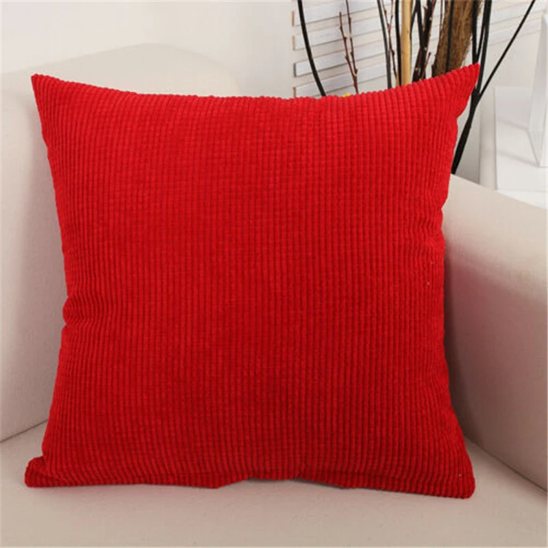 Luxury Corduroy Pillow Cover Case Green Yellow Pink Gray White Black Home Decorative Sofa Throw cushion cover | Дом и сад