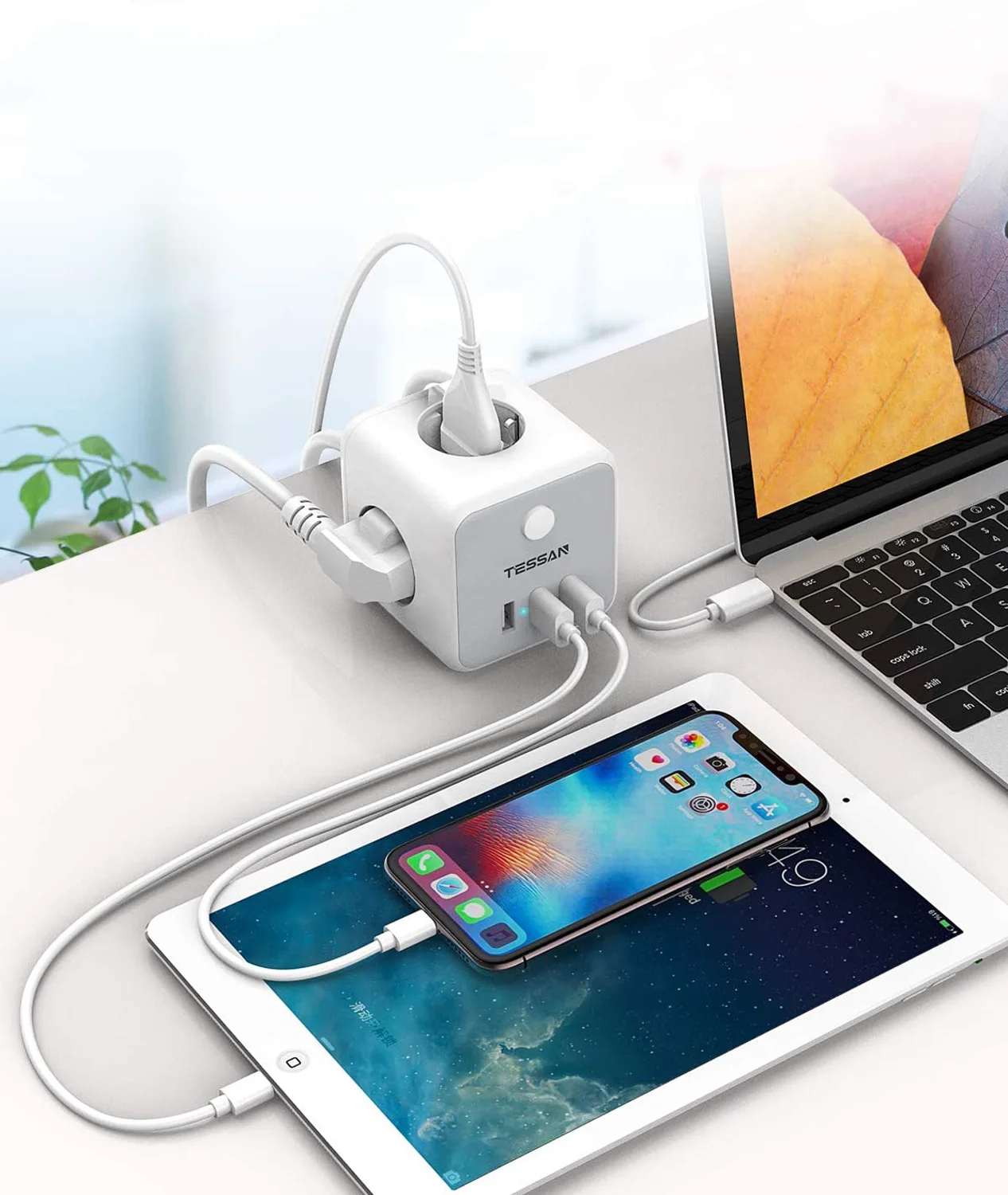 Сетевой фильтр с проводом 1 5 м/5 футов 3 USB порта|Вилки розеткой| |