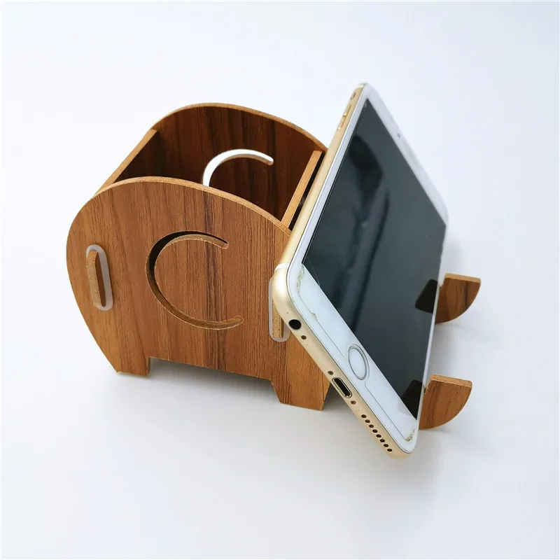 elephant desk pen holder organizer pencil case stand for pens office accessories also for mobile phone pencil holder pen holder free global shipping