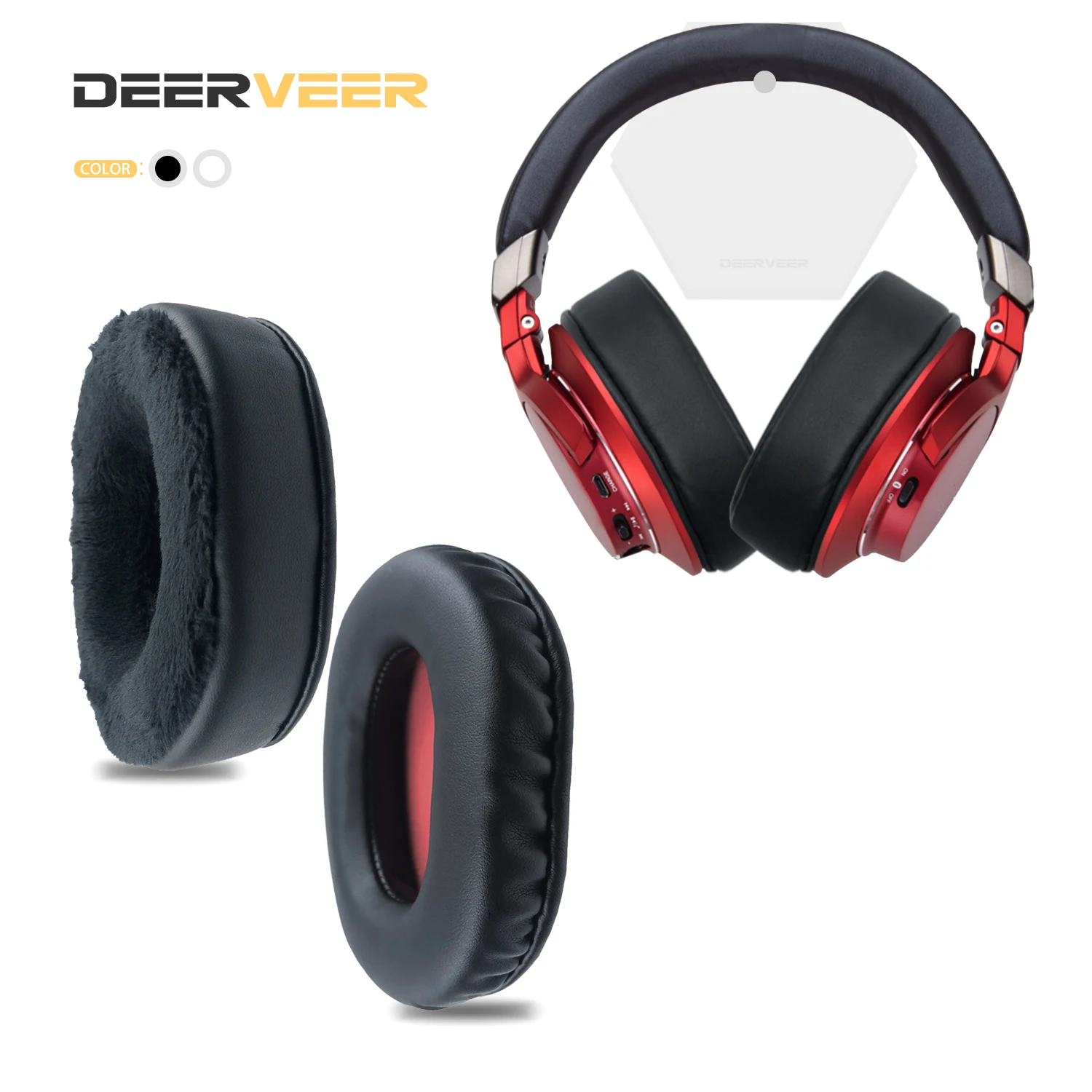Заменительная амбушюра DEERVEER для наушников ATH-MSR7 MSR7B DSR7BT MSR7NC MSR7SE с утолщенной пеной из памяти.
