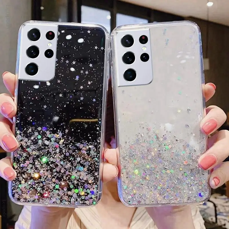 Роскошный блестящий чехол для телефона SAMSUNG Galaxy S8 S9 S10 S10E S20 FE S21 S30 PLUS Ultra Fan Edition