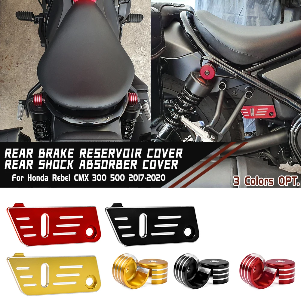 

For Honda REBEL CMX 500 300 Rear Shock Absorbers Decorative Cap & Brake Reservoir Cover Guard CMX500 CMX300 2017 2018 2019 2020