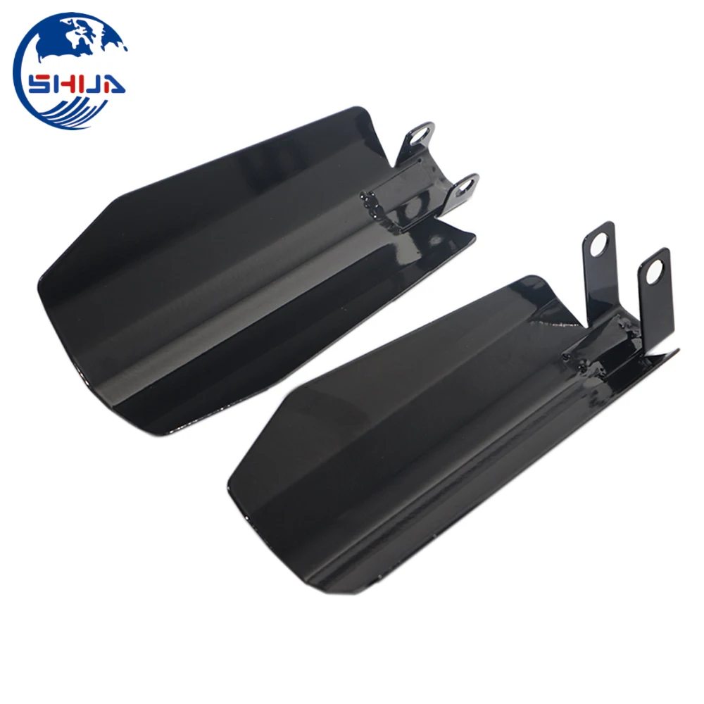 1 пара глянцевых черных защитных накладок из нержавеющей стали для Harley Dyna Touring Street