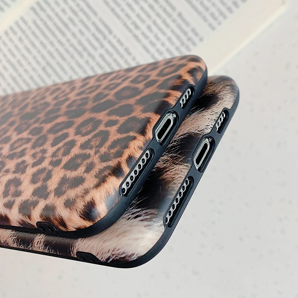 Винтажный леопардовый чехол LOVECOM для телефона iPhone 11 Pro Max XR X XS 7 8 6S Plus матовый