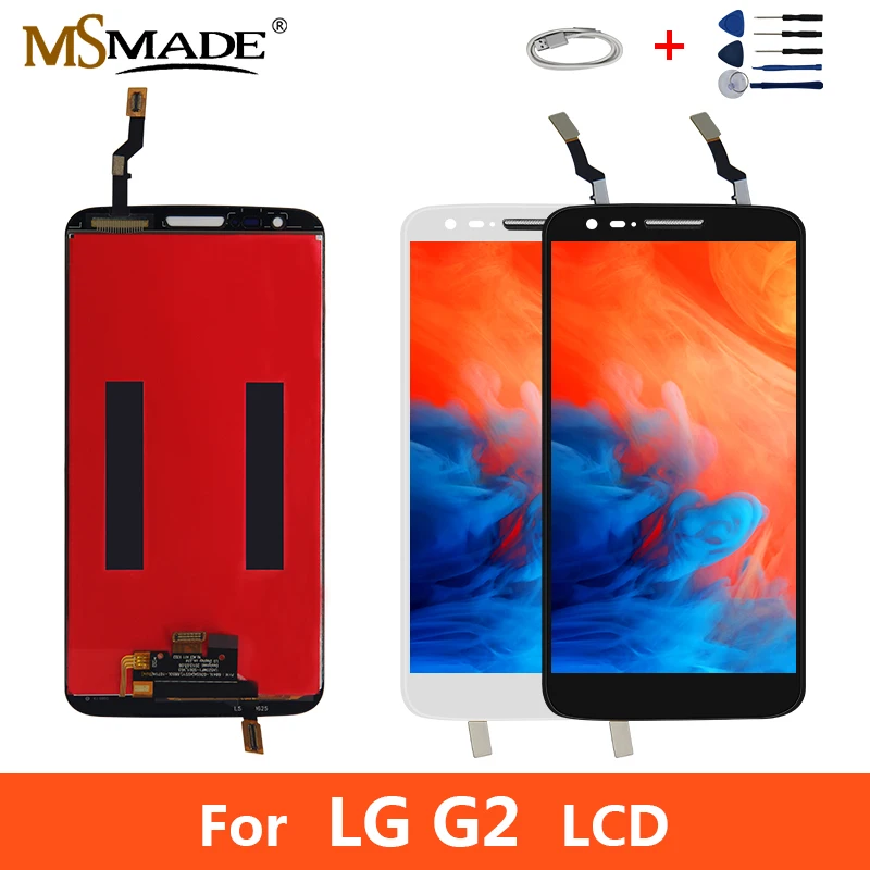 Для LG Optimus G2 D800 D802 D805 ЖК сенсорный экран дигитайзер дисплей запасные части с рамкой