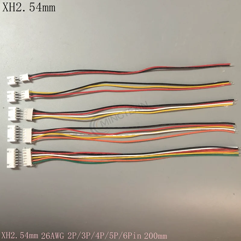 

Разъем для кабеля JST XH2.54 XH 2,54 мм, 2/3/4/5/6 контактов, Штекерный разъем, 20 см, длина провода 26AWG, 10 комплектов