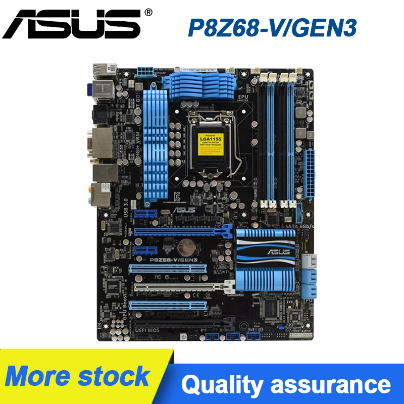 ASUS P8Z68 V/GEN3 1155 pin Z68 PC материнская плата Твердотельный ATX поддержка 3770K оригинальный
