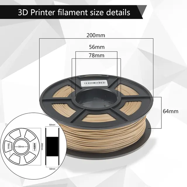 SUNLU Wood PLA 3D Printer Filament Real Wood Filament 1.75 mm 1KG(2.2LBS) Spool Dimensional Accuracy +/- 0.02 mm 2