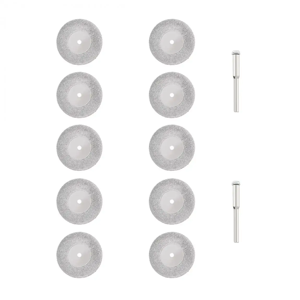 

10pcs/lot Circular Saw Blades 35mm Diamond Cutting Discs Saw Blade with 2pcs 3mm Diameter Fixed Rod for Cutting Glass Metal