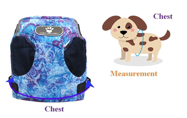 Blue Sea Dog Leash Harness for Small Medium accessories Puppy Cat Pet Vest Reflective Walking Lead Bichon | Дом и сад