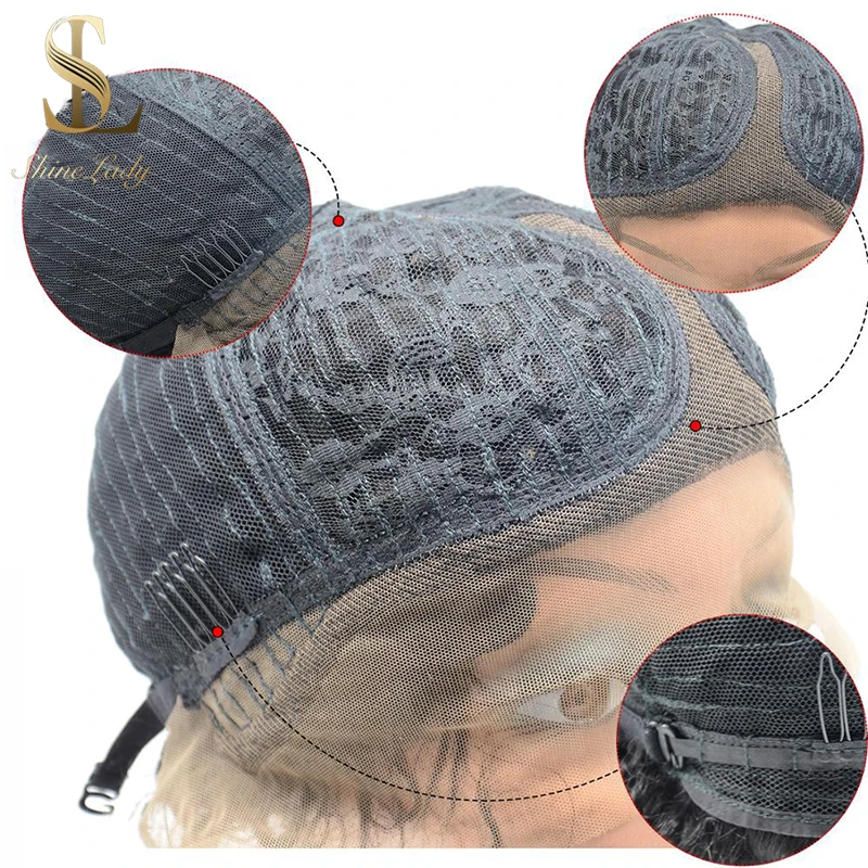 

Shinelady Side Part Bob Wig Lace Human Hair Wigs 150 Density Brazilian Straight Short Bob Lace Part Wig For Black Women