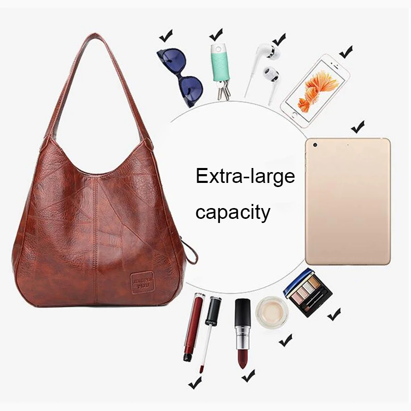 

JESSIC Bag Shoulder Bag Messenger Bag Korean Version Ladies Handbag 2020 New Large Capacity Wild Fashion Wave Soft Leather Women