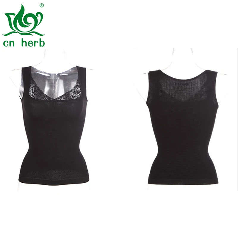 

CN Herb Spring and summer thin Japanese lace body thin waist abdomen vest backing tight sleeveless blouse Free shipping