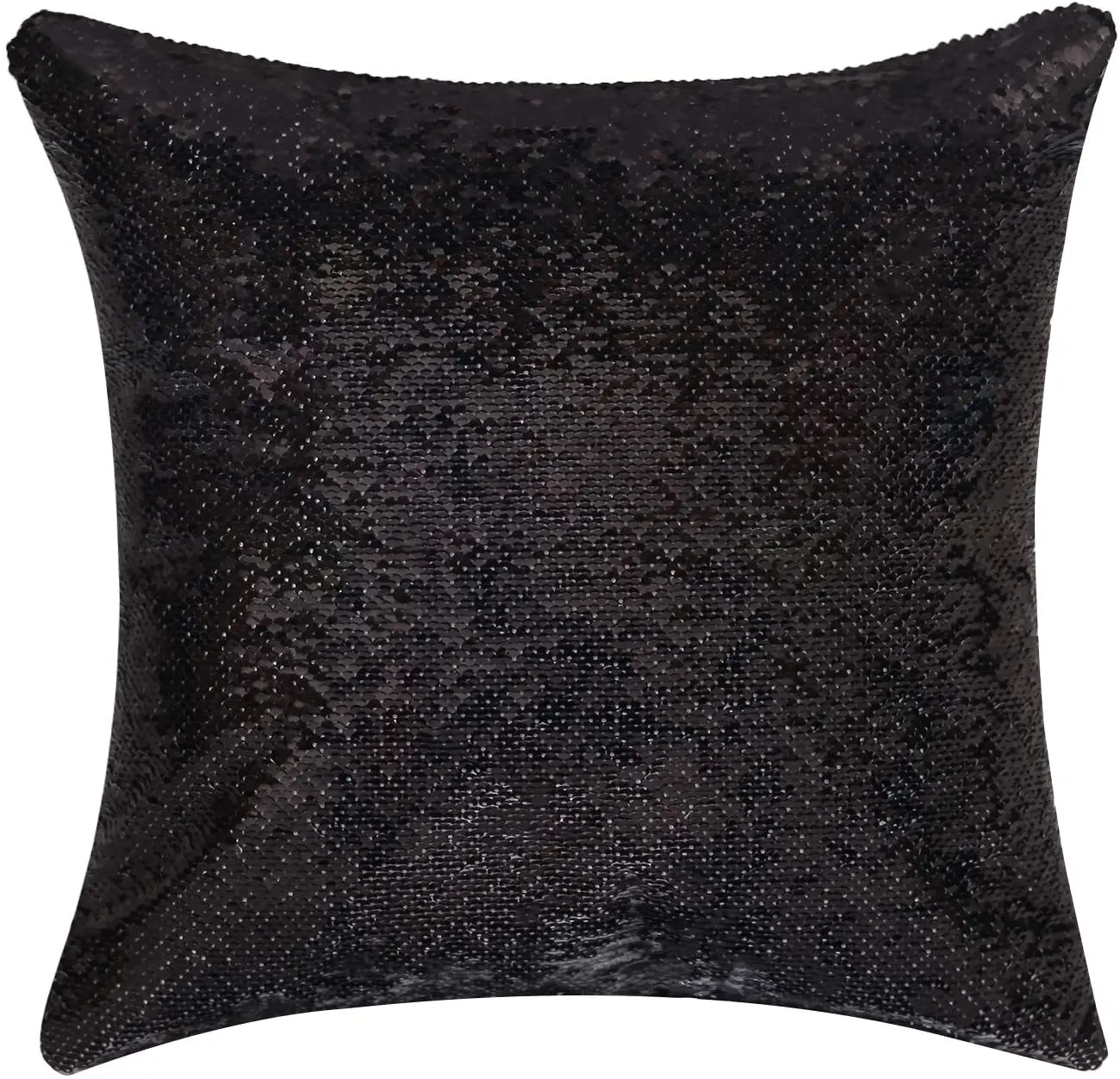 

Sequin Pillow Covers Reversible Color Changing Pillow Case Magical Mermaid Decorative Cushion Cover with Black Sequins